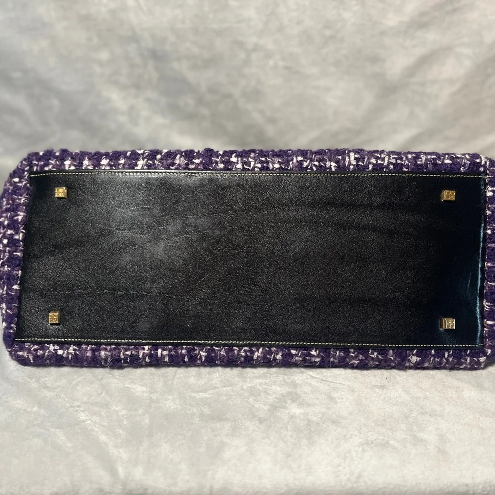 Kate Spade Purple and Black Tweed Shoulder Bag - Picture 7 of 7